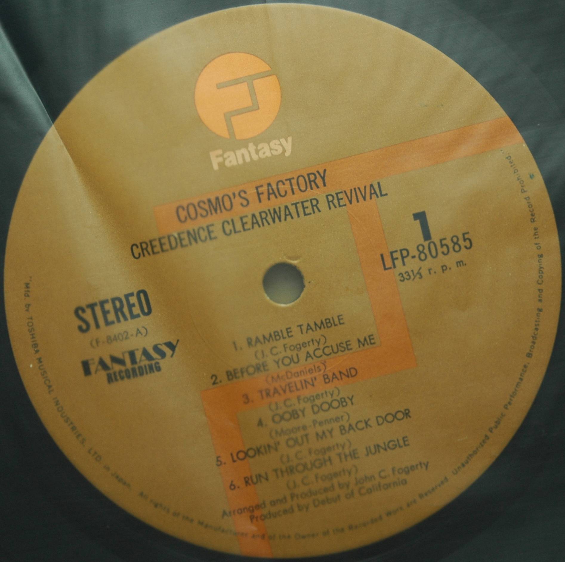 Creedence Clearwater Revival Cosmos Factory [lp label a jpn]